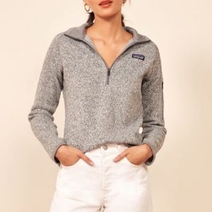 Patagonia Women's Heather Gray V-Neck Sweater